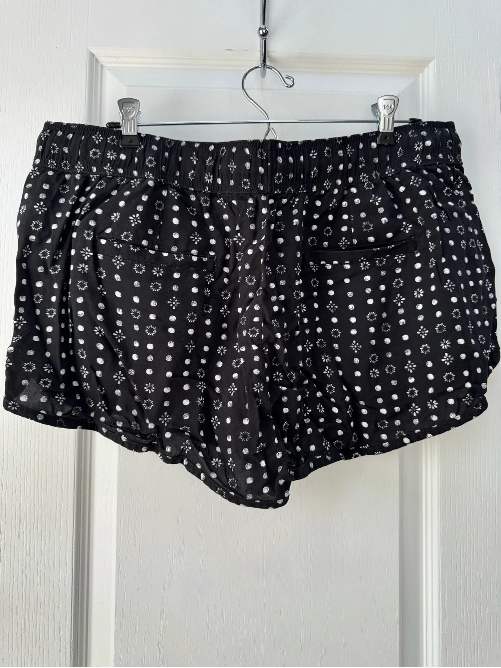 SO Black Printed Elastic Waist Athletic Shorts